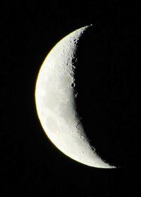 Close-up of moon against sky at night