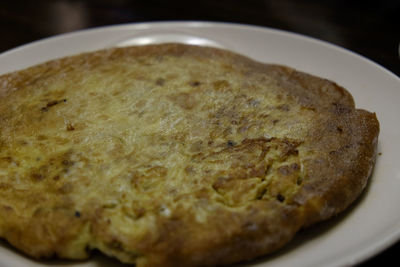 Close-up of bread in plate