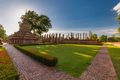 View of temple against sky