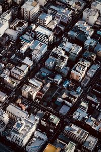 Aerial view of buildings in city