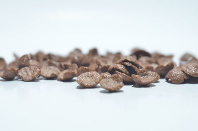 Close-up of ice cream against white background
