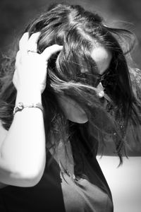 Close-up portrait of young woman