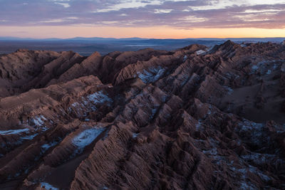 Rock formations at sunset