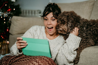 Young woman using mobile phone