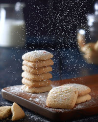 Close-up of cookies on table