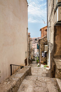 The beautiful steep alleys at the walled old town of dubrovnik