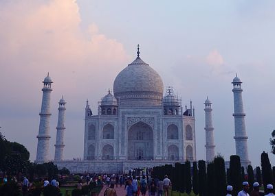 Group of people in front of building