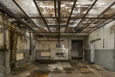 Interior of abandoned building