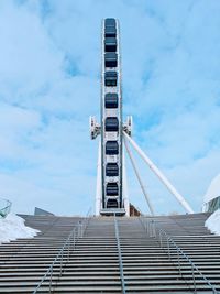 Low angle view of modern building against sky