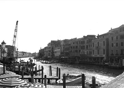 View of canal along buildings
