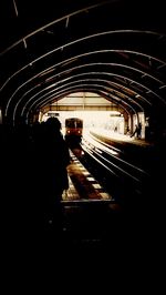 Train at railroad station platform