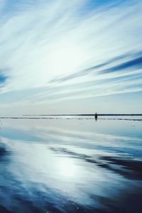 Reflection of clouds in sea