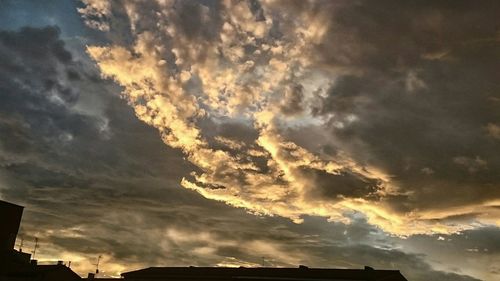 Low angle view of dramatic sky