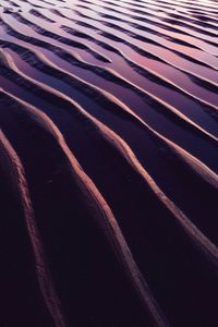 High angle view of sand at beach