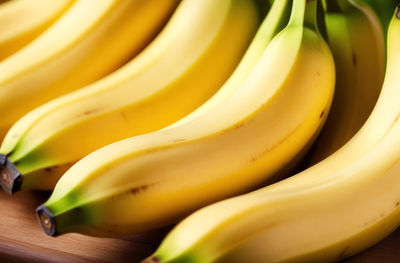 Close-up of bananas on table