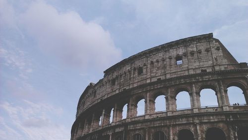 Low angle view colosseum against the sky at rome