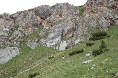 Scenic view of rocky mountains