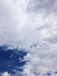 Low angle view of cloudy sky