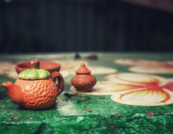 Close-up of fruits on table