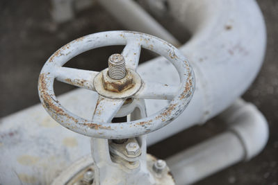 Close-up of rusty vault