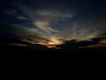 Scenic view of dramatic sky during sunset