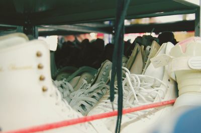 Close-up of ice skate 