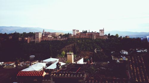 High angle shot of townscape