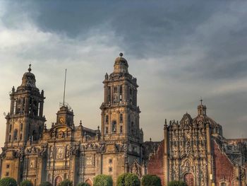 Low angle view of buildings against sky