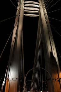 Low angle view of illuminated built structure