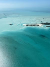 Aerial view of sea against sky