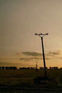 View of landscape at sunset