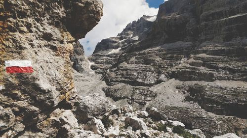 Scenic view of rocky mountains against sky