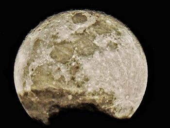 Close-up of ball balls against black background
