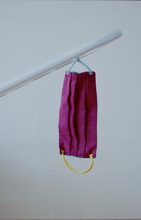 Close-up of clothes drying on clothesline