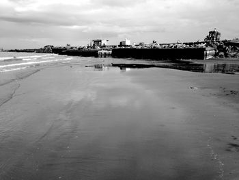 View of sea against cloudy sky