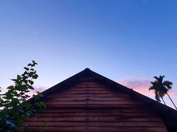 Low angle view of building against clear sky