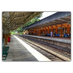 Railroad station platform