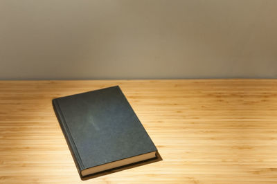 Close-up of open book on table