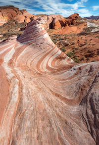 Rock formations on land