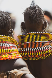 Turkana woman wearing the hand made bead traditional jewerly