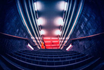 Low angle view of staircase in building