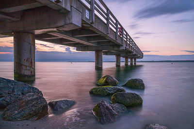 View of bridge over sea against sky