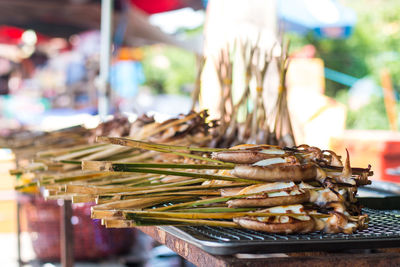 Close-up of meat for sale at market