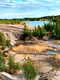 Scenic view of river against sky