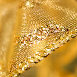 Close-up of golden sequin