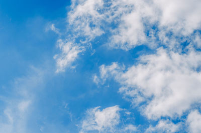 Low angle view of clouds in sky