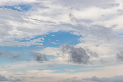 Low angle view of clouds in sky