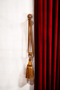 Red curtain in theather.