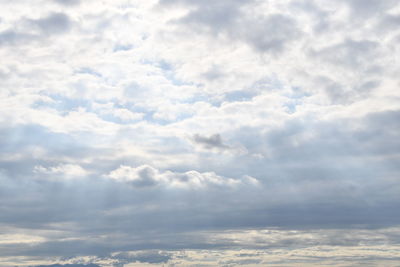 Low angle view of clouds in sky