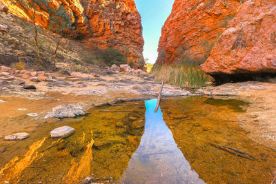 Rock formations in water